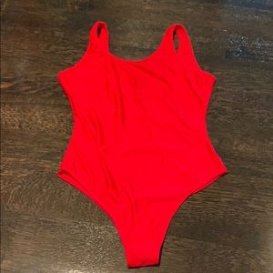 Red bodysuit